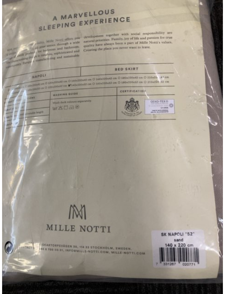 Sengeskørt Mille Notti